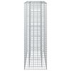 vidaXL Gabion h&oslash;jbed S&oslash;lv 90 x 50 x 150 cm Galvaniseret st&aring;l