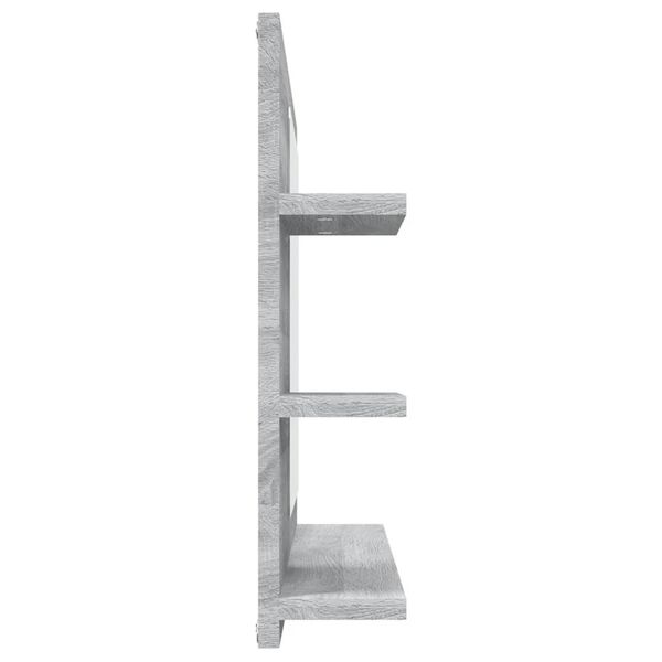 vidaXL badeværelsesspejl 60x10,5x45 cm konstrueret træ grå sonoma-eg