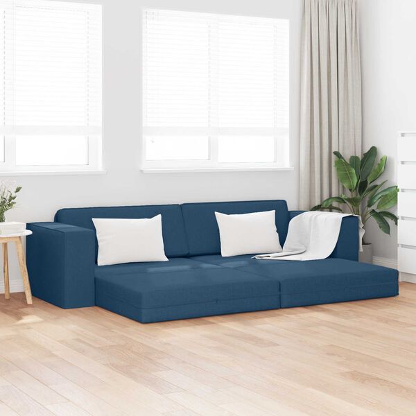 vidaXL Sovesofa M&oslash;rkebl&aring; 245 x 78 x 77 cm Stof