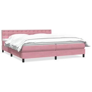 vidaXL kontinentalseng med madras 180x210 cm fl&oslash;jl lyser&oslash;d