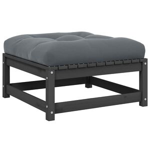 vidaXL fodskammel til haven med hynde massivt fyrretr&aelig; gr&aring;