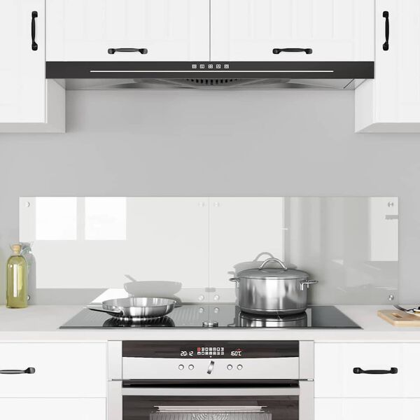 vidaXL K&oslash;kkenbacksplash 2 pcs Transparent 70 x 40 cm h&aelig;rdet glas