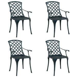 vidaXL Have Stol 4 pcs Gr&oslash;n 61 x 60,5 x 93cm Aluminium