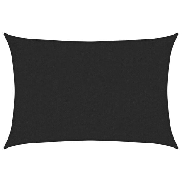 vidaXL solsejl 2x2,5 m 160 g/m&sup2; HDPE sort