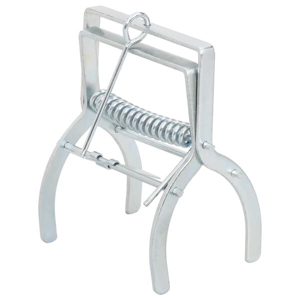 vidaXL muldvarpef&aelig;lder 4 stk. galvaniseret st&aring;l s&oslash;lvfarvet