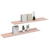 vidaXL Sv&aelig;vende hylde V&aelig;gmonteret 2 pcs Lyser&oslash;d 100 x 18 x 2,5 cm St&aring;l