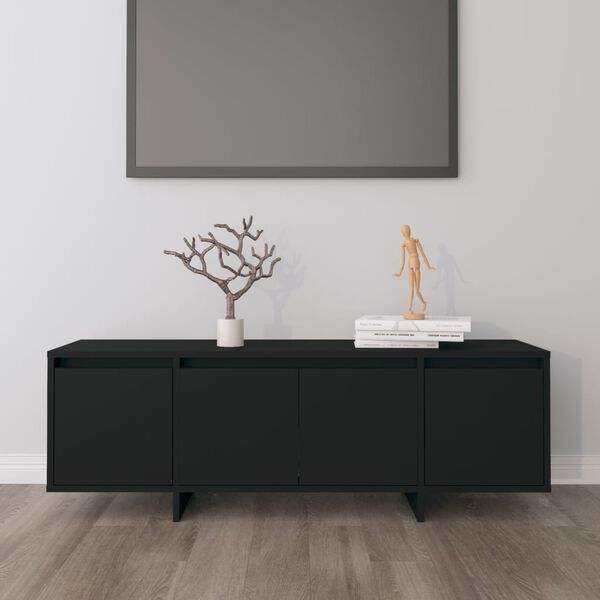 vidaXL tv-bord 120x30x40,5 cm konstrueret tr&aelig; sort