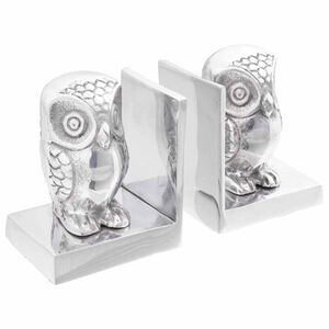 vidaXL Bogstøtter 2 pcs Sølv 7 x 9 x 11 cm Aluminium