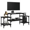 vidaXL tv-bord 117x35x52 cm konstrueret tr&aelig; sort