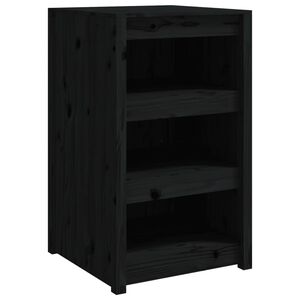 vidaXL udend&oslash;rs k&oslash;kkenskab MEPPEL 55x55x92 cm massivt fyrretr&aelig; sort