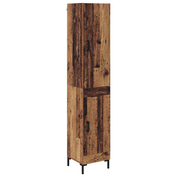 vidaXL Highboard Gammelt tr&aelig; 69,5 x 34 x 180 cm Konstrueret tr&aelig;