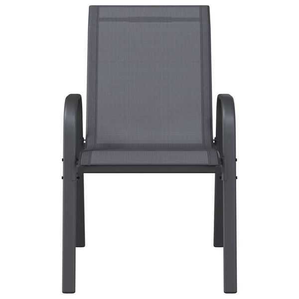 vidaXL stabelbare havestole 4 stk. textilene gr&aring;