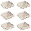 vidaXL pyramideformet stolpeh&aelig;tte 6 stk. 91x91 mm rustfrit st&aring;l