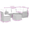 vidaXL sofasæt til haven 6 dele med hynder polyrattan beige