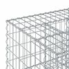 vidaXL Gabion h&oslash;jbed S&oslash;lv 60 x 60 x 40 cm Galvaniseret st&aring;l