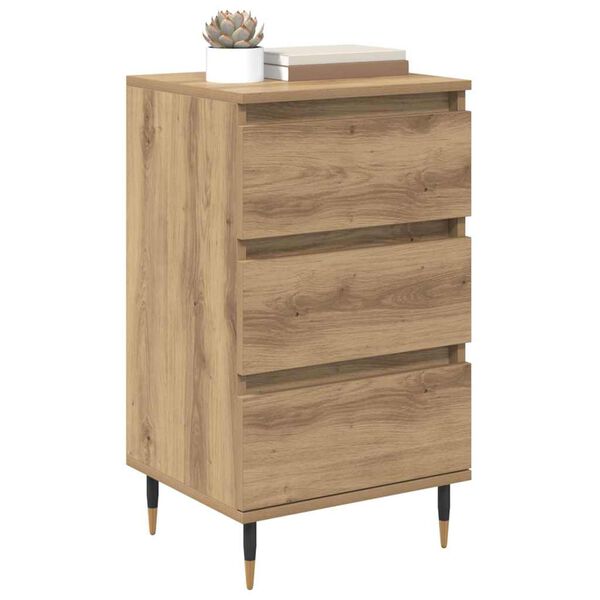 vidaXL Sideboard med skuffe artisan eg 35 x 40 x 70 cm Konstrueret tr&aelig;