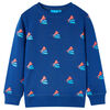 Sweatshirt til b&oslash;rn str. 128 m&oslash;rkebl&aring;