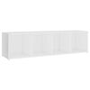 vidaXL tv-skab 142,5x35x36,5 cm konstrueret tr&aelig; hvid