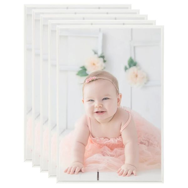 vidaXL billedrammer 5 stk. til bord 21x29,7 cm MDF s&oslash;lvfarvet