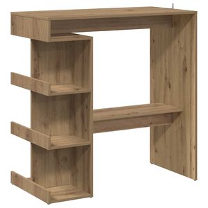 vidaXL barbord med opbevaringsstativ 100x48x101,5 cm kunsteg