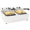 vidaXL dobbelt elektrisk frituregryde rustfrit stål 20 l 6000 W