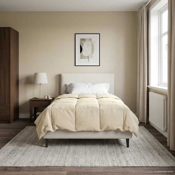 vidaXL Hel&aring;rs dyne Quilting Creme 135 x 200 cm Mikrofiber