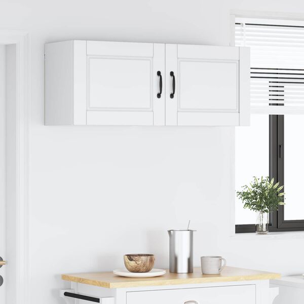 vidaXL K&oslash;kkenskab med hylde 2 pcs Hvid 50 x 31 x 40 cm Konstrueret tr&aelig;