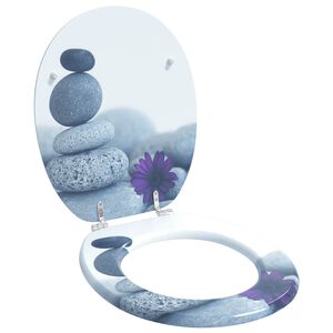 vidaXL Bl&oslash;dt lukket toiletbr&aelig;t Gr&aring; 44 x 38 cm MDF plade