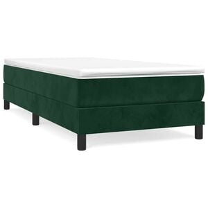 vidaXL Boxspring sengeramme M&oslash;rkegr&oslash;n 80x200 cm Fl&oslash;jl