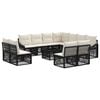 vidaXL Havesofa S&aelig;t 12 stk. Sort polyrattan