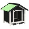 vidaXL hundehus 65x65x61,5 cm massivt fyrretr&aelig; gr&aring;