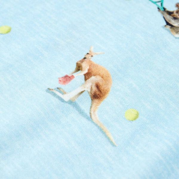 T-shirt til børn str. 128 lys blåmeleret