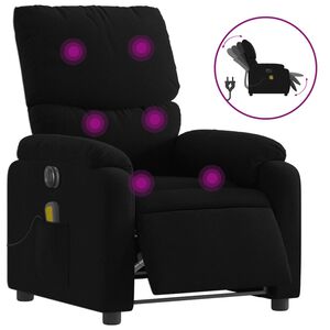 vidaXL eldrevet massagestol stof sort