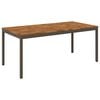 vidaXL Havemiddagstabel Naturlig og Kaffe 147 x 88,5 x 75 cm