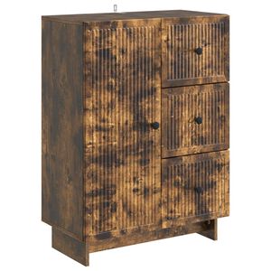 vidaXL Sideboard med skuffe R&oslash;get eg 66 x 34,5 x 90 cm Konstrueret tr&aelig;