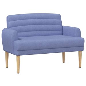 vidaXL L&aelig;nestol med knap tufting Jeans bl&aring; 116 x 67 x 80 cm Stof