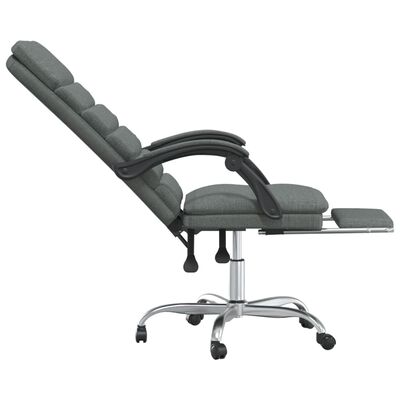 vidaXL kontorstol med massagefunktion stof mørkegrå