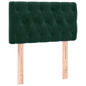 vidaXL sengegavl 80x7x78/88 cm fl&oslash;jl m&oslash;rkegr&oslash;n