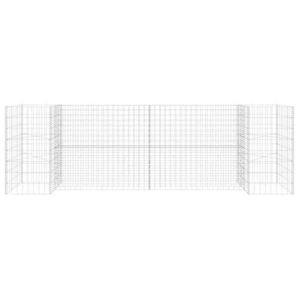 vidaXL H-formet gabion-plantekasse 260x40x80 cm stål