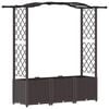 vidaXL H&aelig;vet Bed med Trellis og Tag Brun 164 x 40 x 138 cm PP