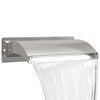 vidaXL Poolvandfald med LED Rustfrit St&aring;l 304 51 x 26 x 13 cm S&oslash;lv
