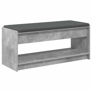 vidaXL Hallb&aelig;nk BetonGr&aring; 103 x 38 x 45 cm Kunstigt tr&aelig; og stof