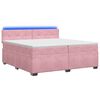 vidaXL Box Spring Seng med Madras og LED Lyser&oslash;d 200 x 200 cm Velour