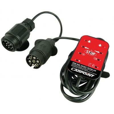 Carpoint LED-trailertester 12 V sort