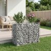 vidaXL Gabion h&oslash;jbed S&oslash;lv 100 x 50 x 80 cm Galvaniseret st&aring;l