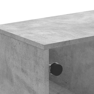 vidaXL skab med glaslåger 102x37x50 cm betongrå