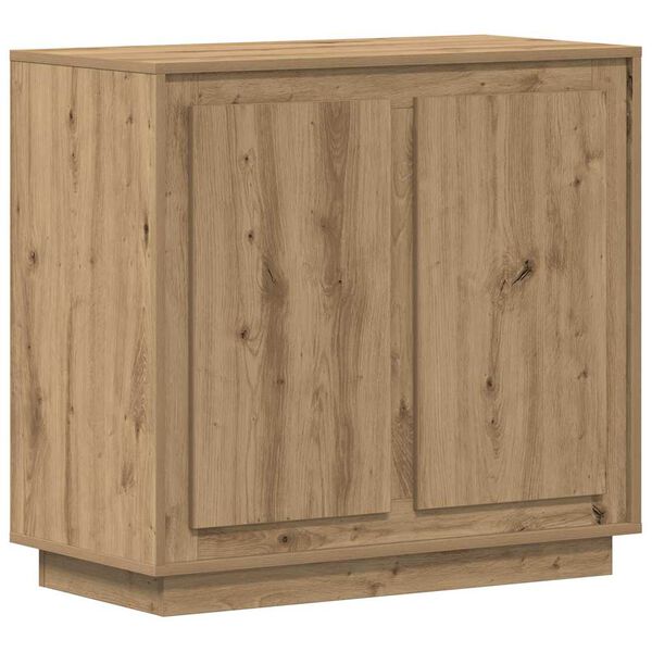 vidaXL Sideboard Artisan Egetræ 80 x 40 x 75 cm Konstrueret træ