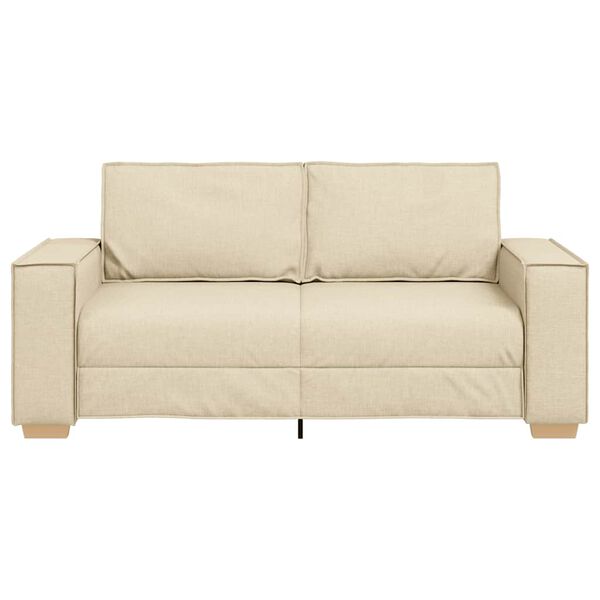 vidaXL 2-personers sofa cremefarvet 180x78x84 cm stof