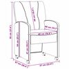 vidaXL Spisebordsstole med hjul 2 pcs Sort 57 x 67 x 95 cm Stof