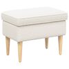 vidaXL Fodskammel Cremefarvet 55 x 35 x 41 cm Boucl&eacute;
